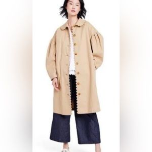 Kika Vargas x Target Women's Scallop Edge Trench Coat Oversized